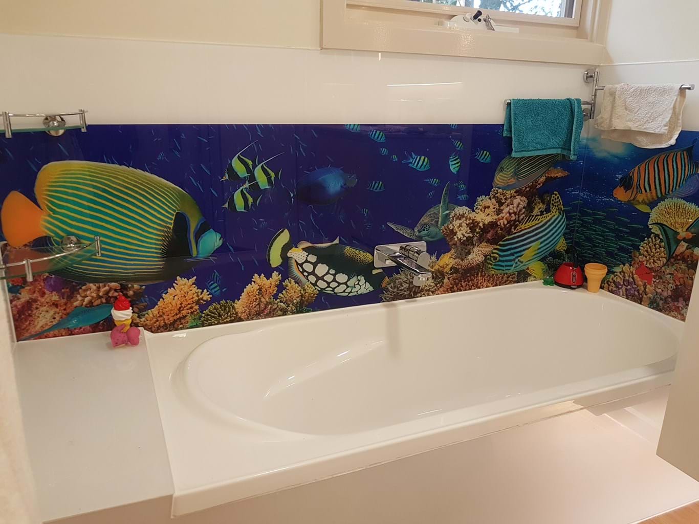 can you put acrylic splashback over tiles