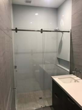 Shower Splashback, grey glass splashback, cheap splashbacks, splashback prices, made to measure acrylic splashback, polymer splashback, bunnings splashback