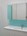 blue splashbacks, custom colour acrylic splashbacks, bathroom renovation, vanity splashback, handbasin splashback, flood repair bathroom renovation, acrylic splashback, seamless panel, sink splashback