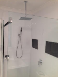 HSower wall, shower wall panels, shower panels, wall panels, panels, shower splashbacks, white shower panels, acrylic splashbacks, polymer splashbacks